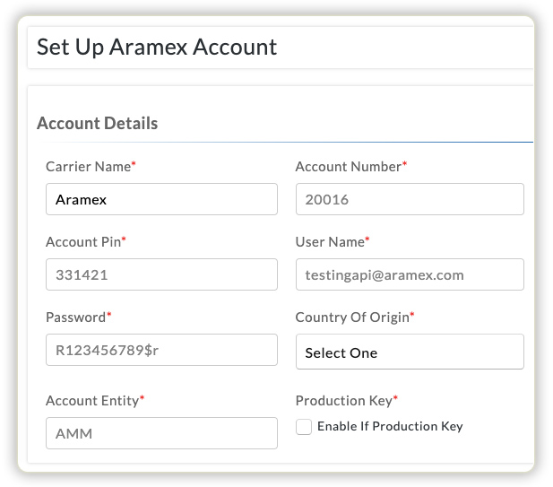 add-aramex-account-details