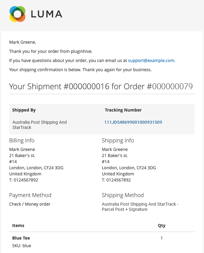 Au-post-shipment-tracking