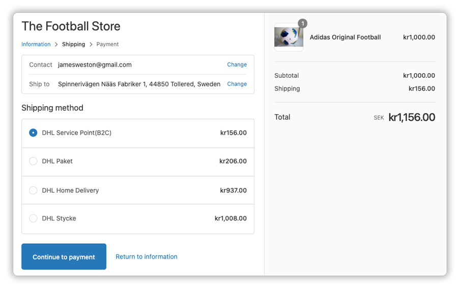 DHL-Sweden-Rates-at-Shopify-checkout