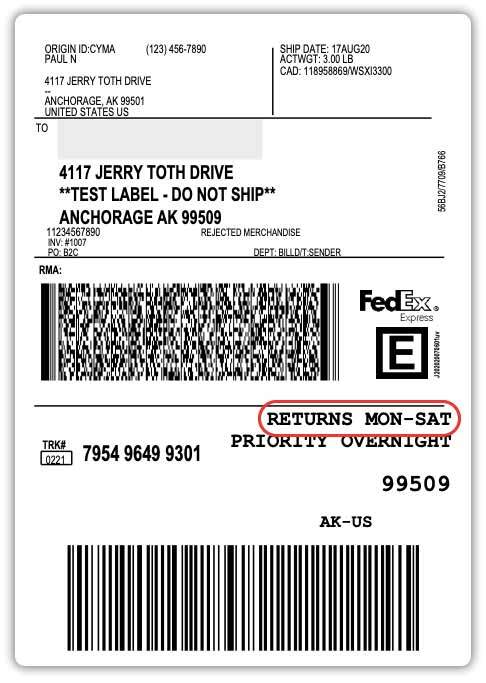 FedEx-label-for-Saturday-returns