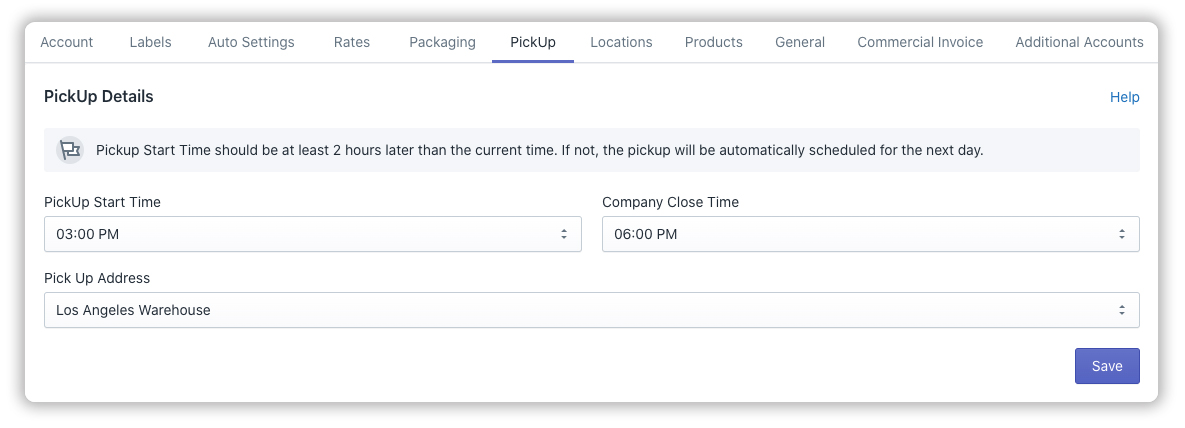 FedEx-Pickup-settings