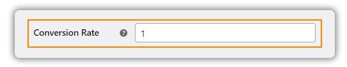 Conversion rate option
