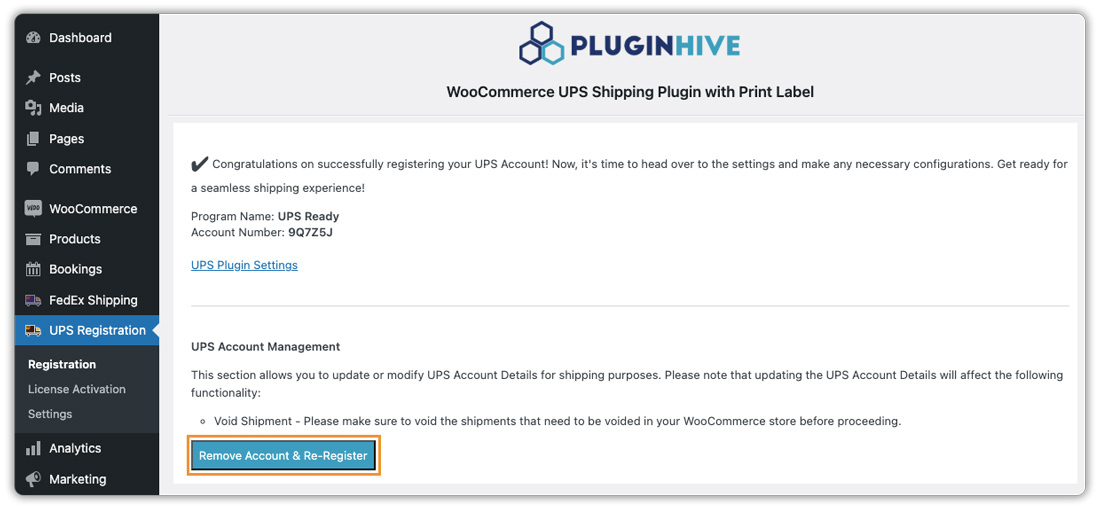 ups registration