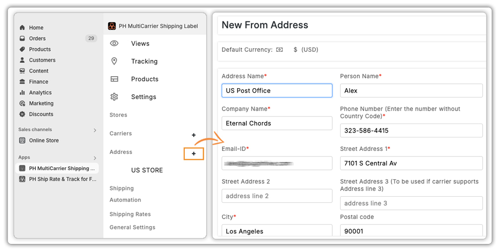 usps drop off location address