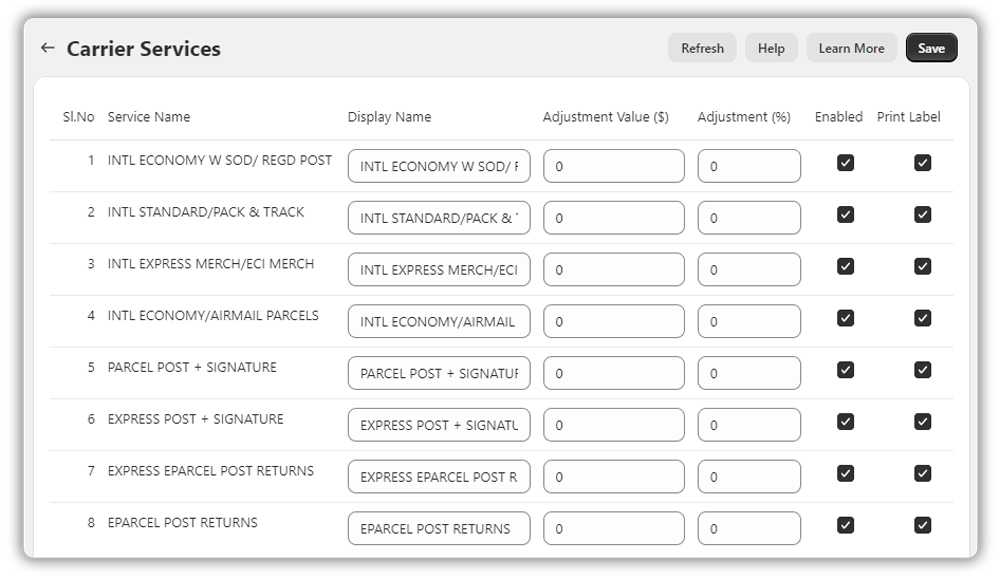 australia post shipping services