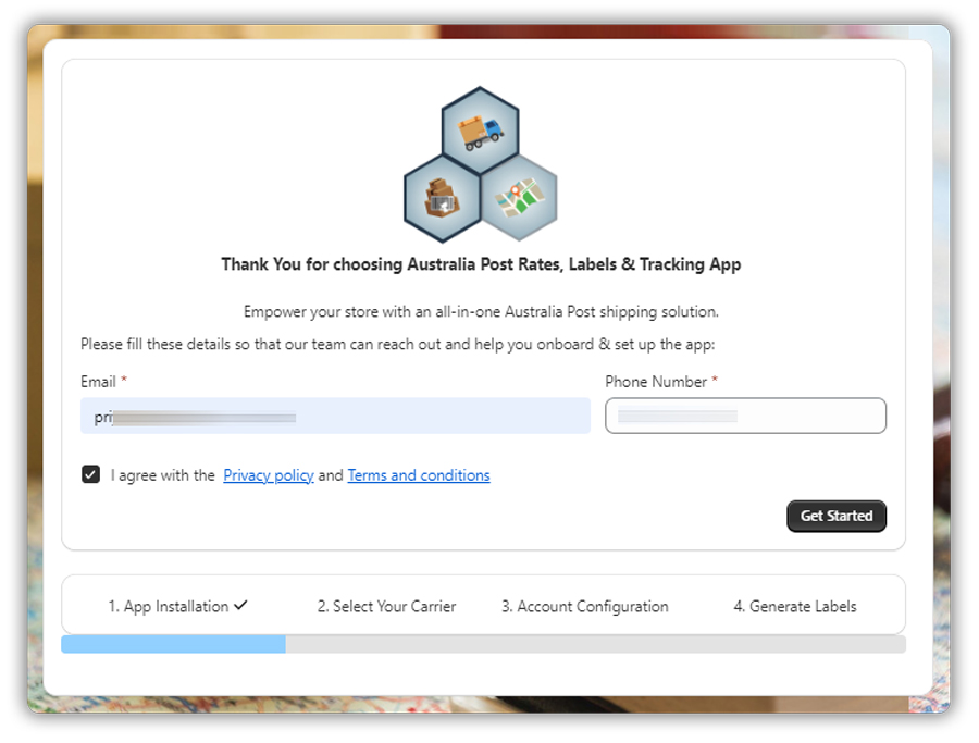 shopify australia post app