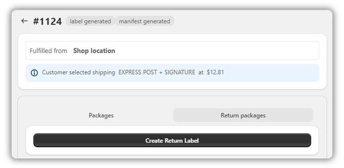 Australia Post Return Labels