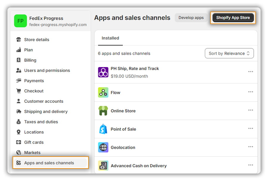 add shopify australia post app