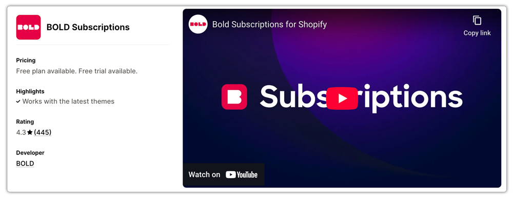 BOLD Subscriptions