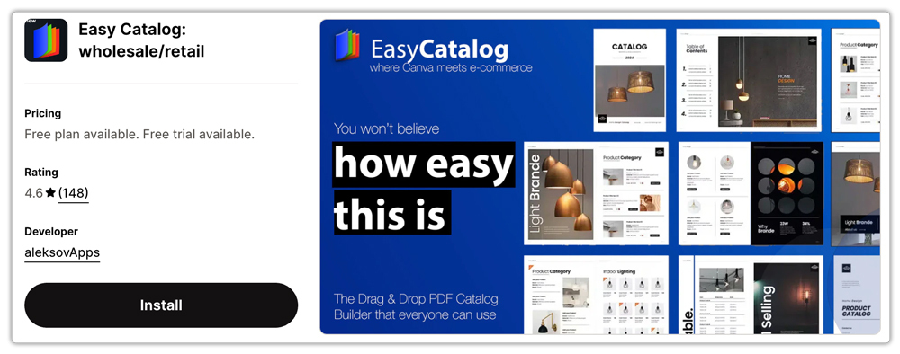 Easy Catalog: wholesale/retail