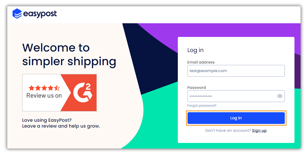 easypost login