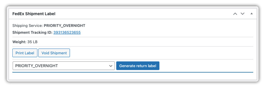 shipment tracking id