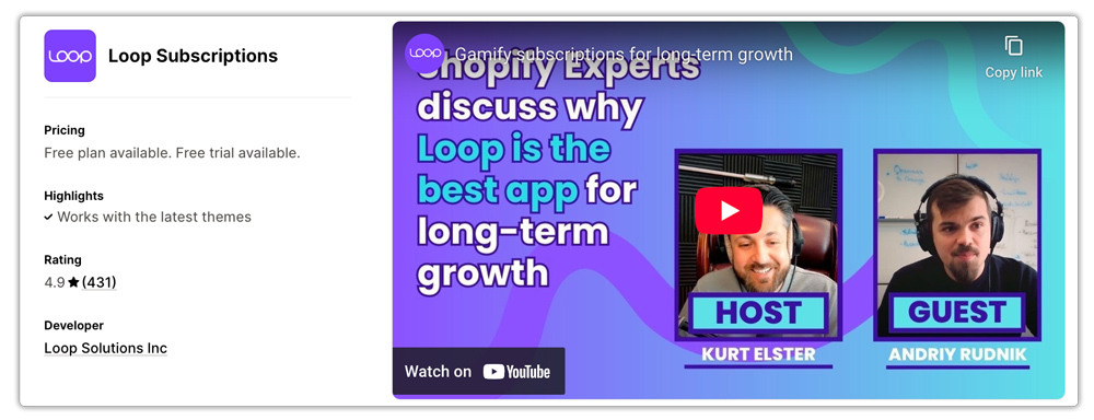 Loop Subscriptions