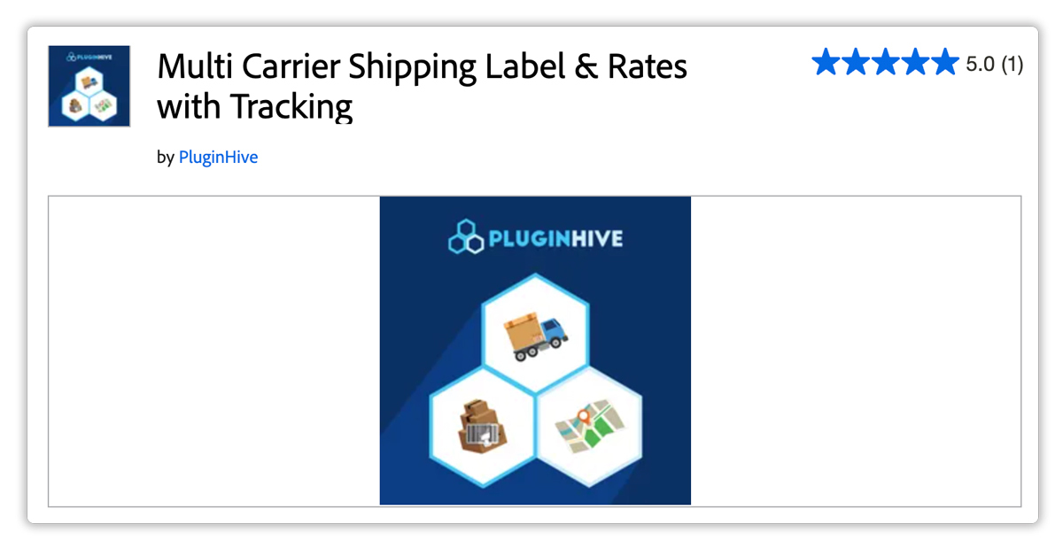 Multi Carrier Shipping Label & Rates with Tracking