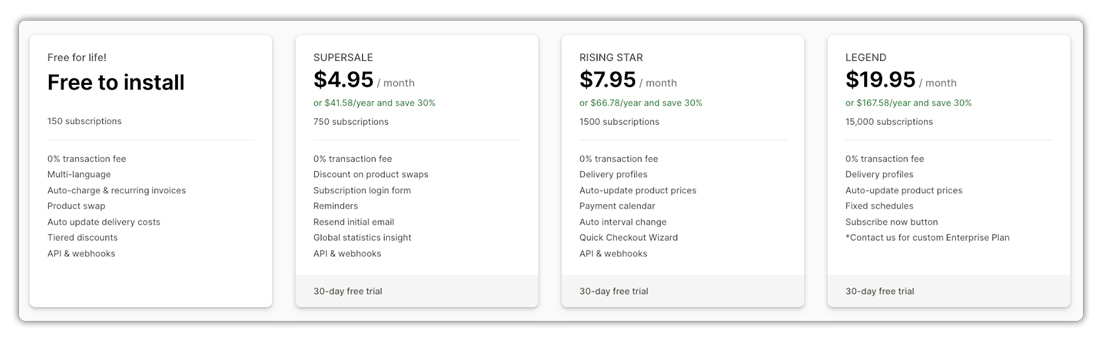 seal subscription pricing