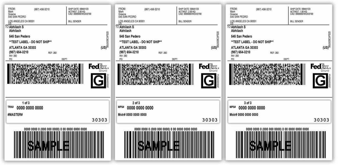 shipping labels