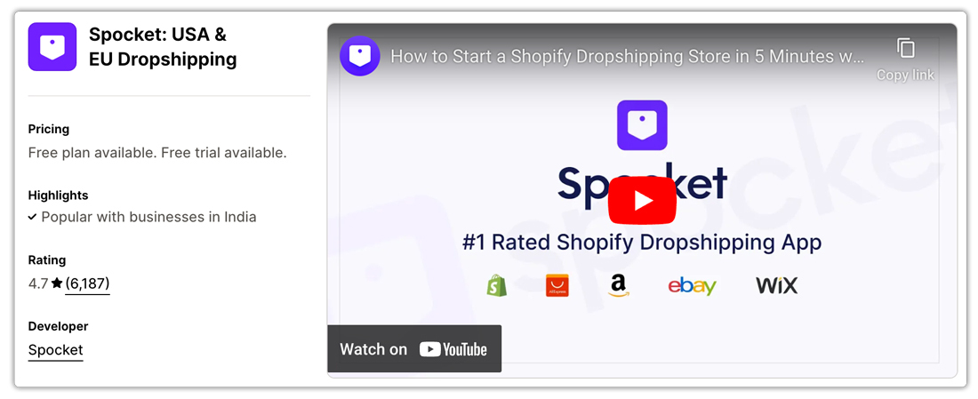 Spocket: USA & EU Dropshipping