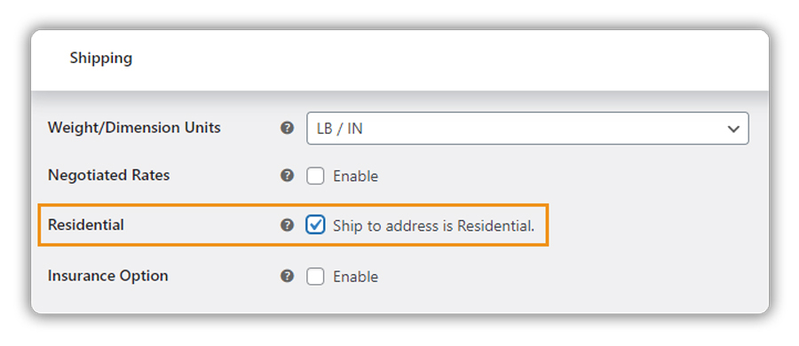 residential address