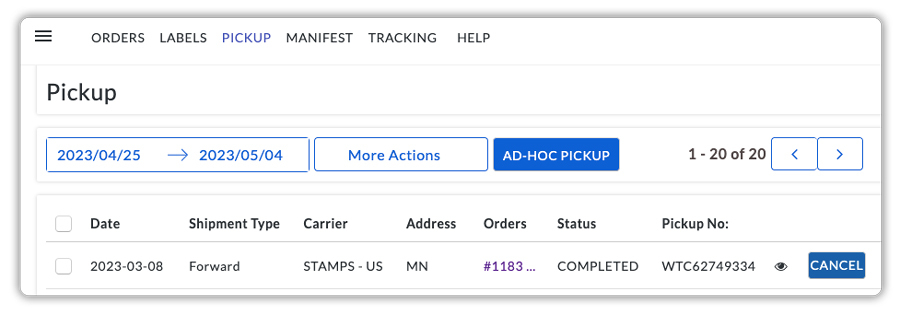 usps pickup details