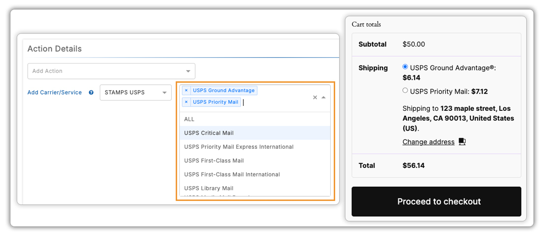 woocommerce usps rates