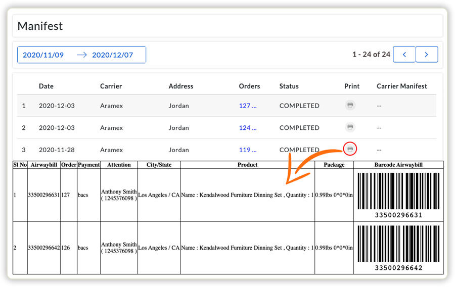 print-aramex-manifest
