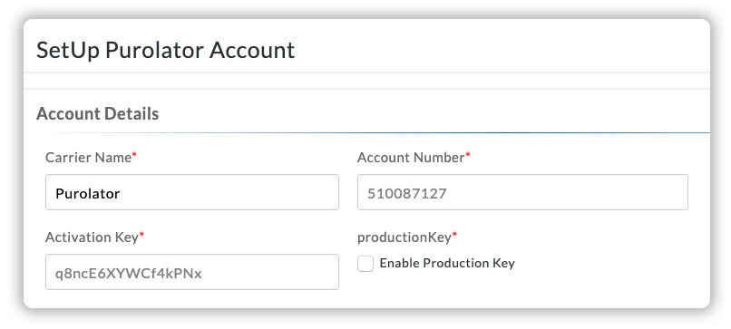 Connect Purolator account