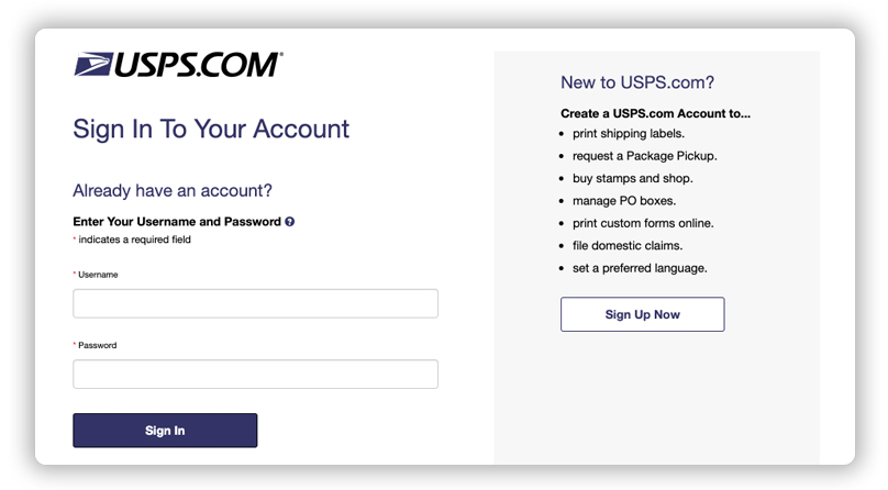 Setup Stamps.com Account