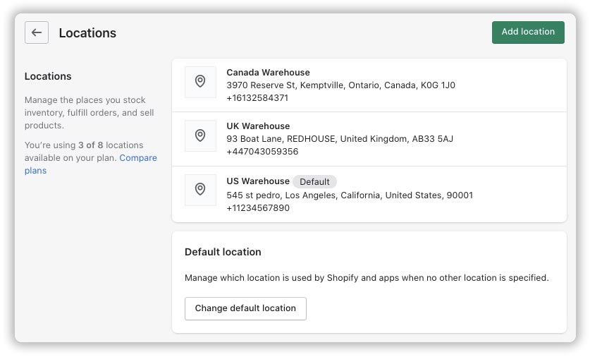 Shopify-Locations