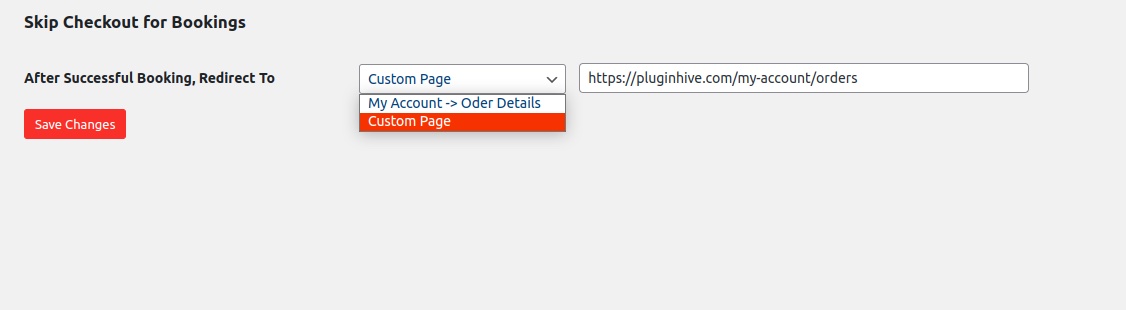 skip bookings cart page