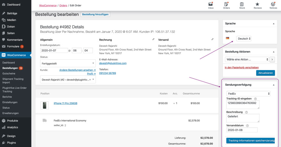 woocommerce-order-page-in-deutsch