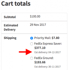 cart totals