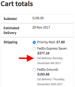 cart page