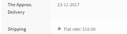 estimated delivery date