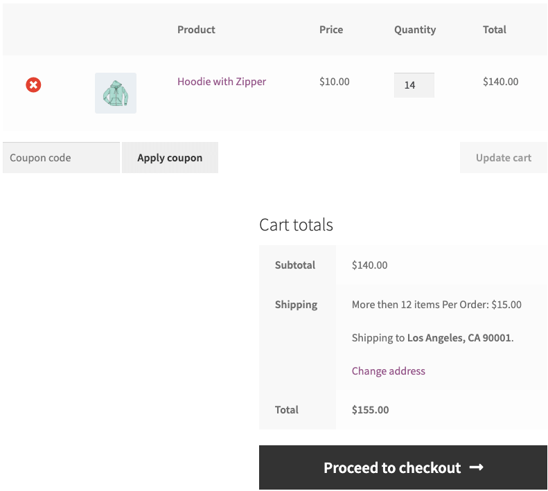 Then place an order with more than 12 items