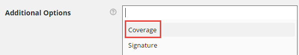 Additional options