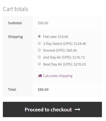 cart page