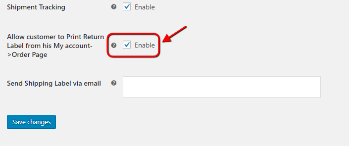 Allow customers to print return labels