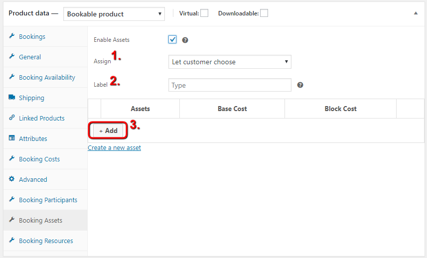 Assign assets