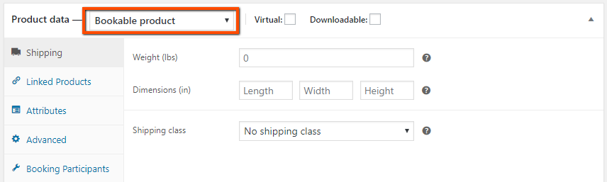 Bookable Product