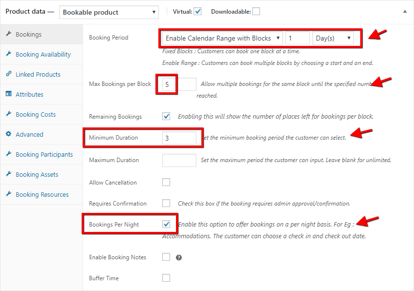 Bookings Settings