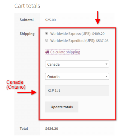 Updated shipping rates