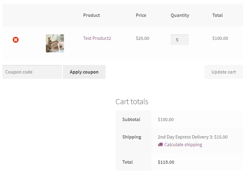 changing woocommerce shipping methods