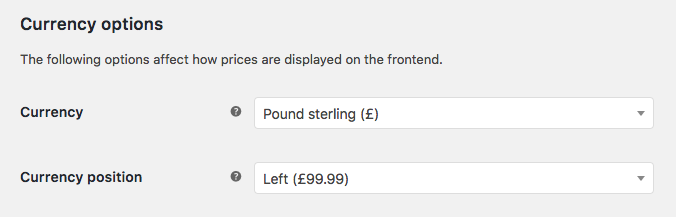 Check Currency Options
