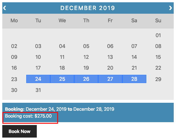 Christmas Bookings