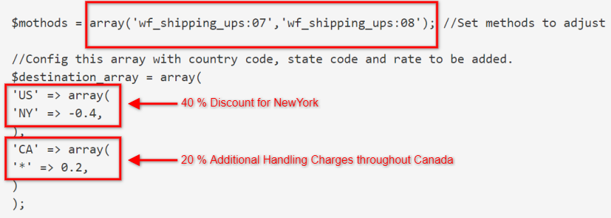 percentage discounts