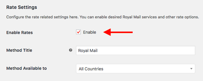 Enable Rates