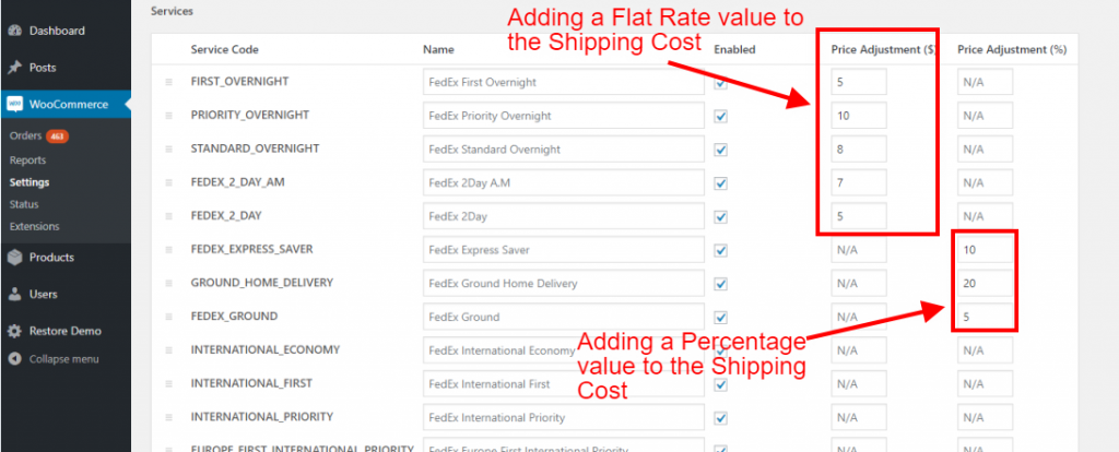shipping cost