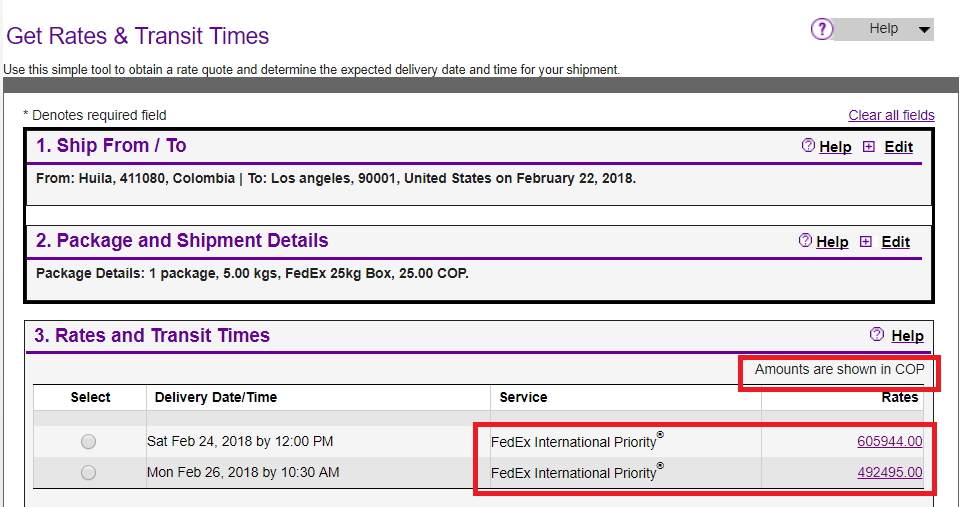 FedEx services