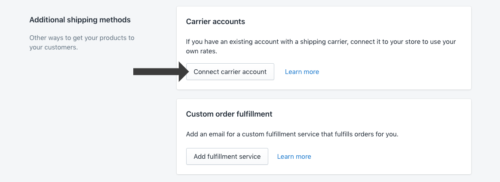 Connect Carrier Account