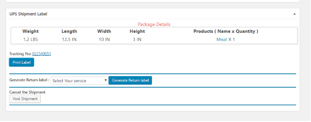 generate ups label for third party